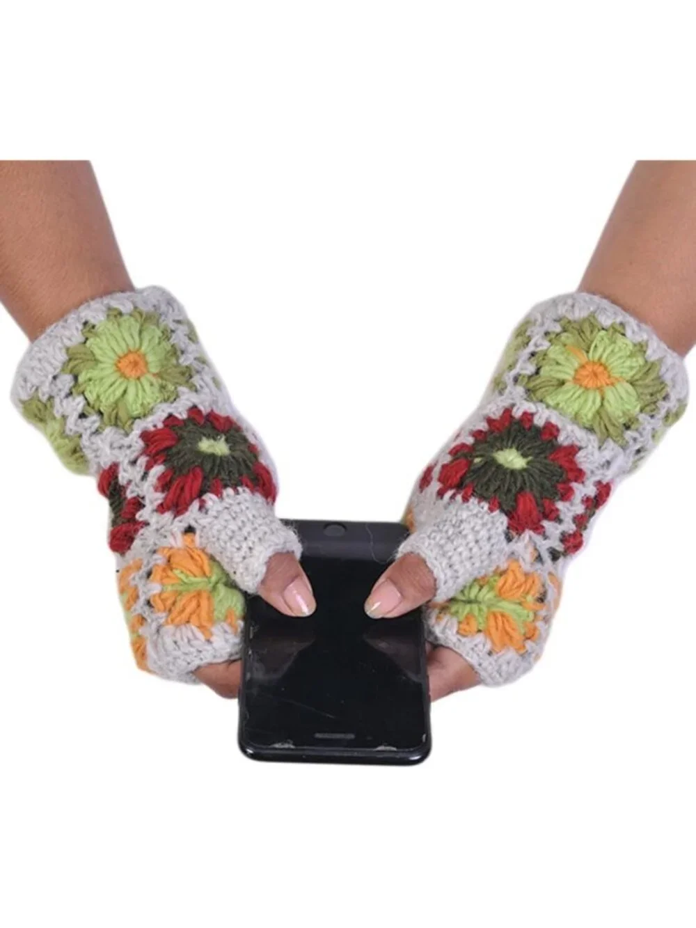 Cozy Hand Knitted Fingerless Wool Mittens | Warm Winter Handwarmers for Comfort